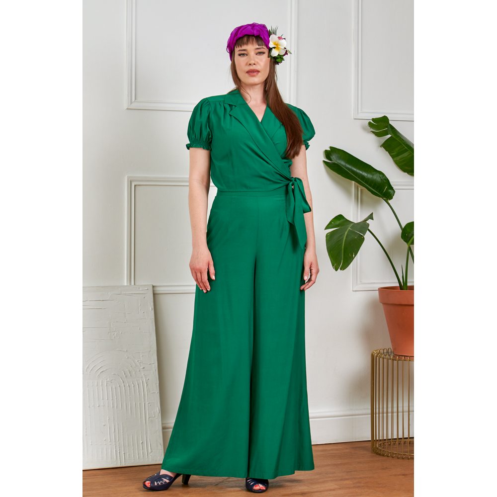 Banned - Elizabeth Plain Palazzo hose - Grün